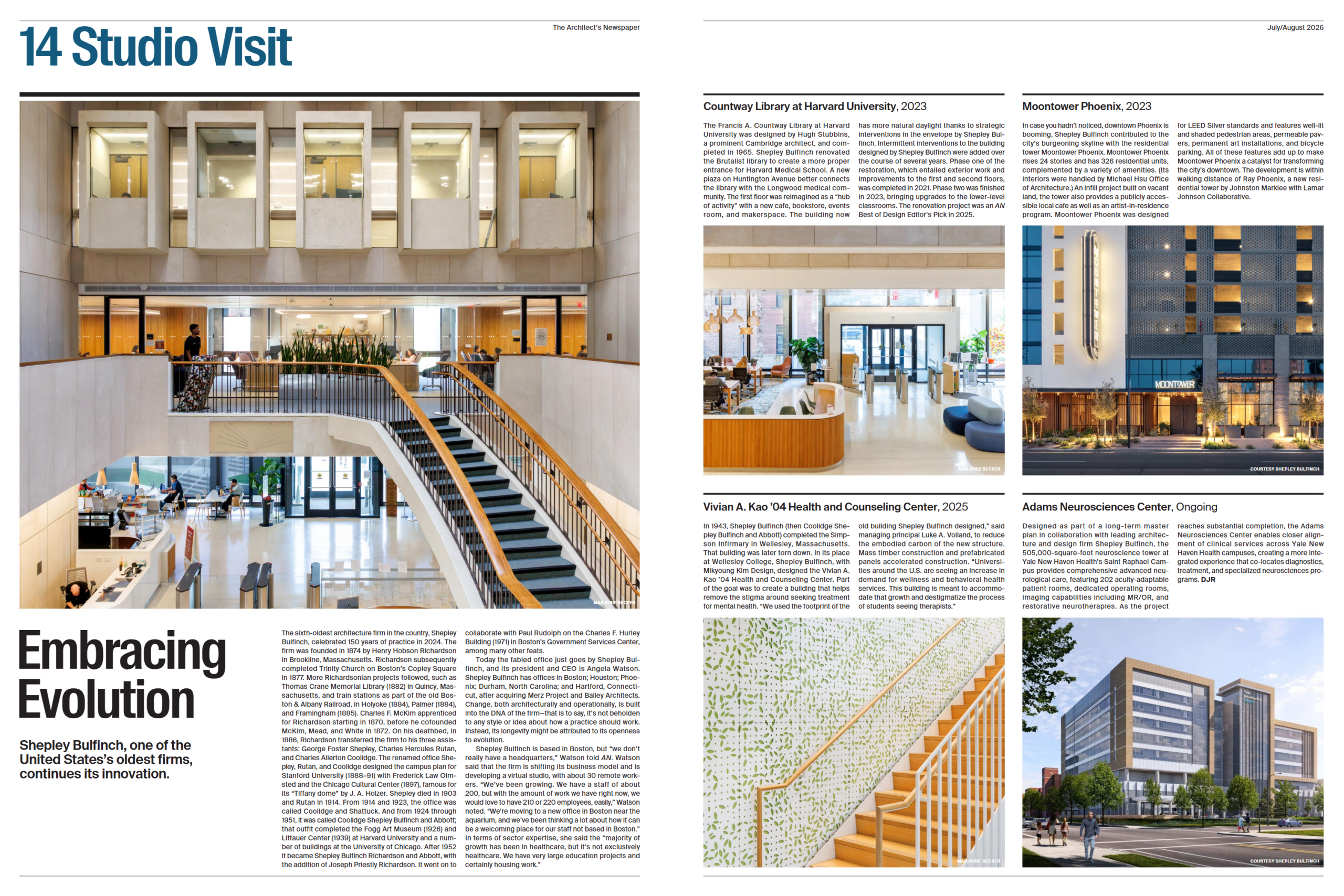 AN JulyAugust 2026 Studio Visit July/August 2026 issue of Architects Newspaper